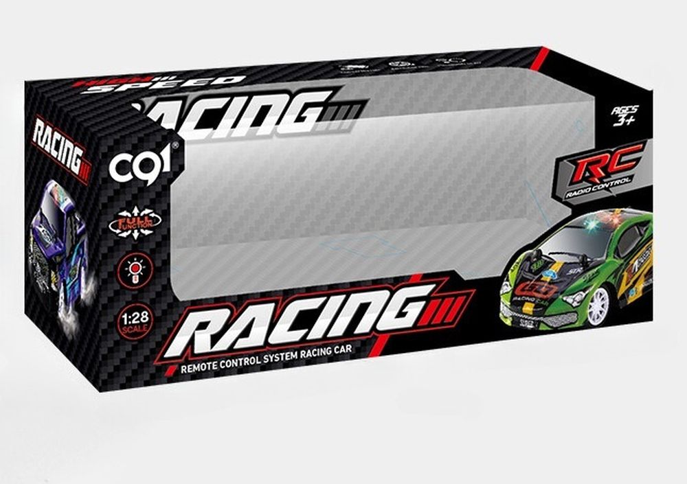 1: 28 Four-Way PVC Car Shell Light Remote Control Car (2 Mixed Colours)