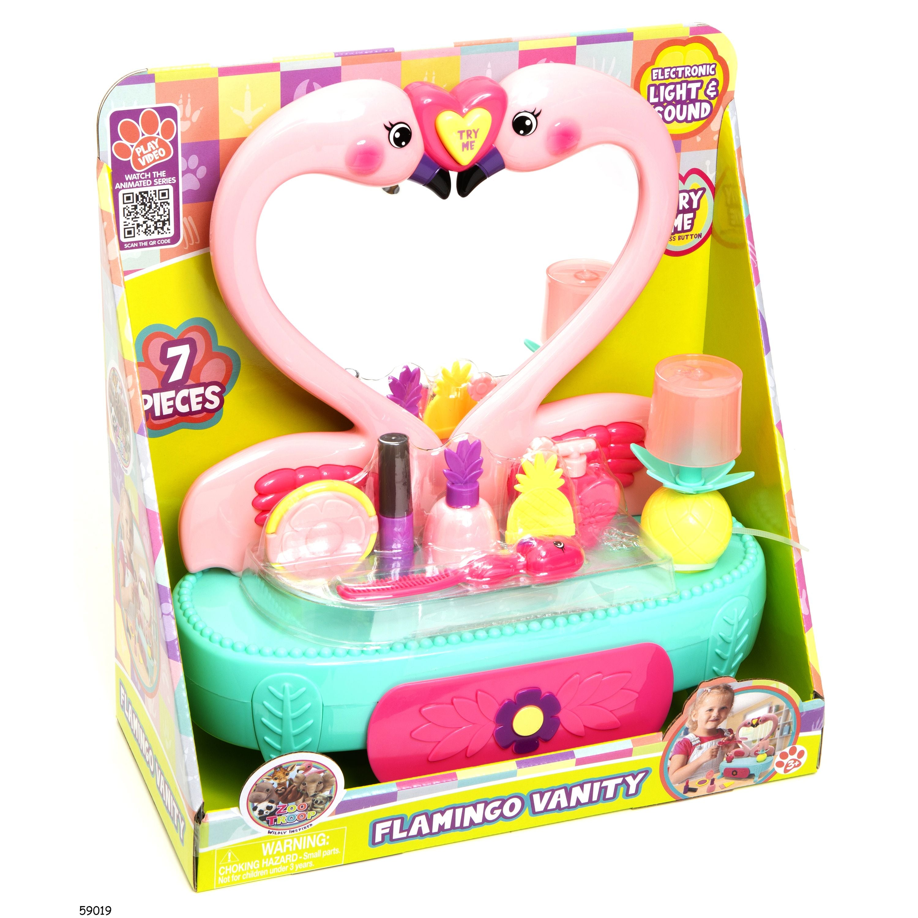 Zoo Troop Flamingo Vanity Playset