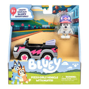 Bluey Pizza Girls with Muffin Mini Figure Vehicle Playset