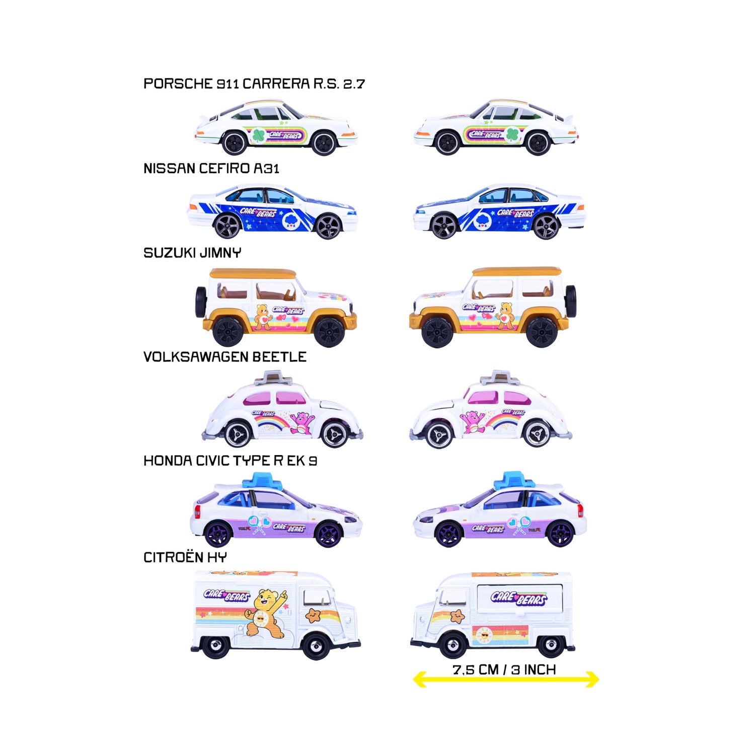 Majorette Mini Die-Cast Cars Care Bears Assorted Styles