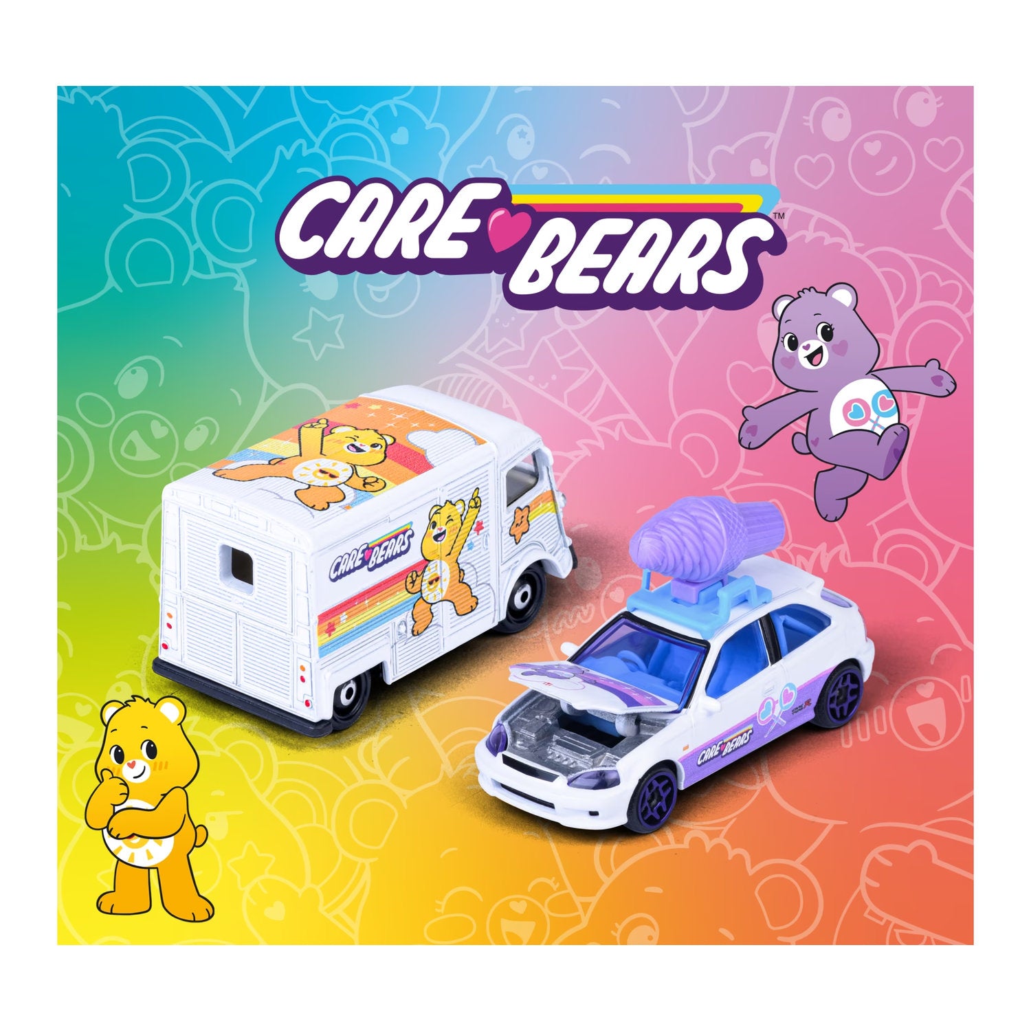 Majorette Mini Die-Cast Cars Care Bears Assorted Styles