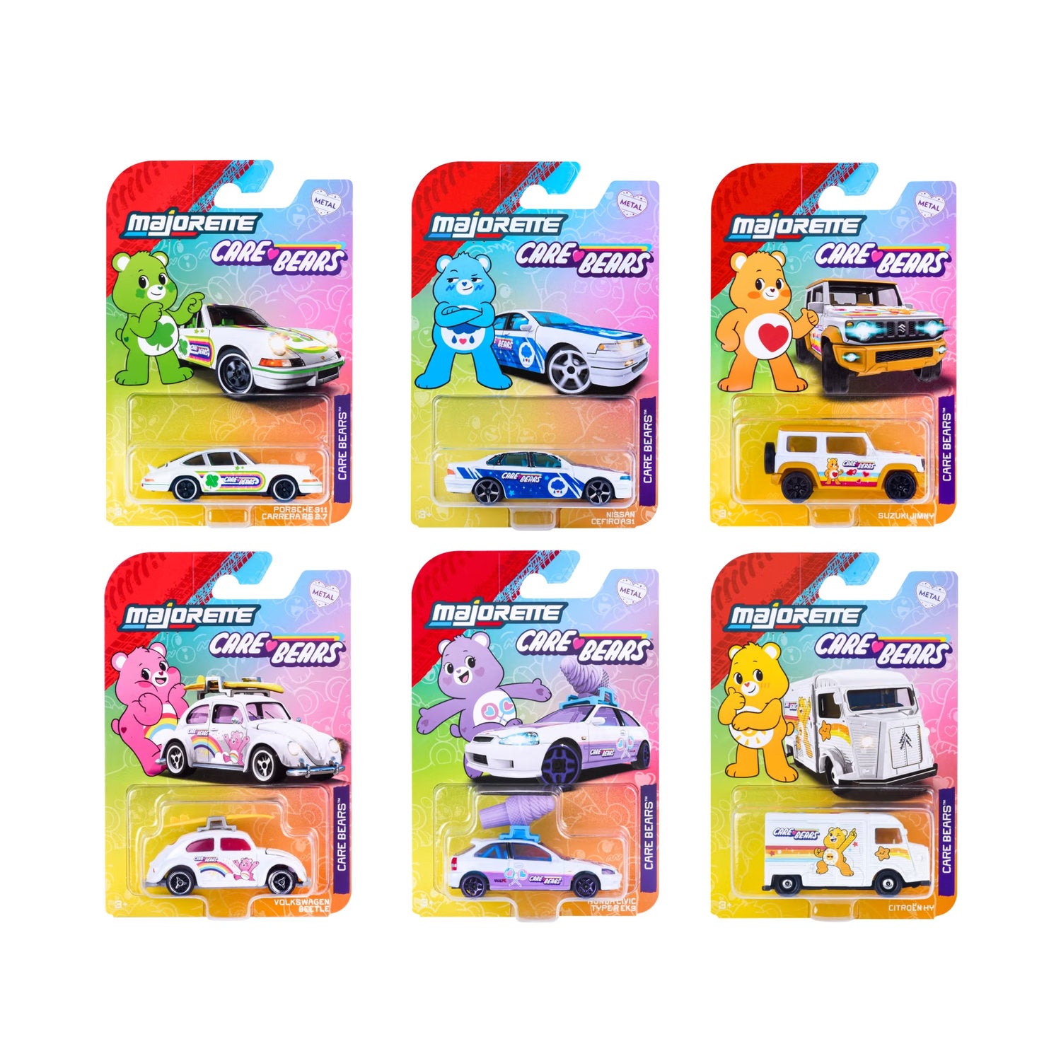 Majorette Mini Die-Cast Cars Care Bears Assorted Styles
