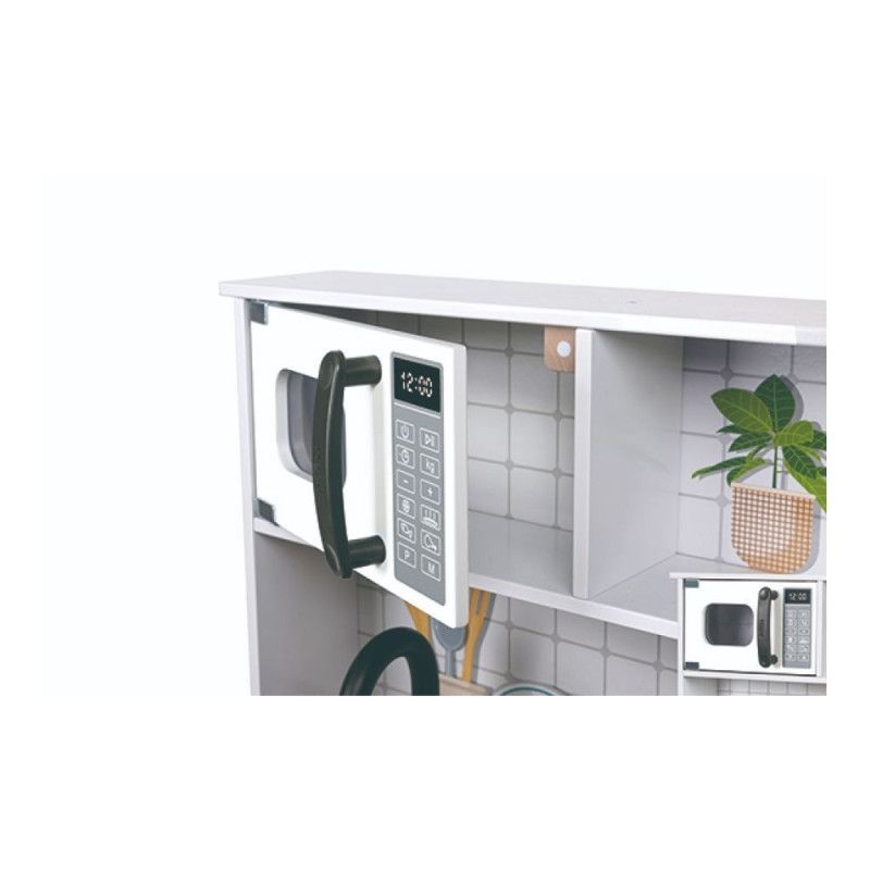 Hape Kitchen Playset with Light & Sound (Open/Close Micro-wave Oven)