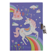 Tiger Tribe Unicorn Rainbow Lockable Diary