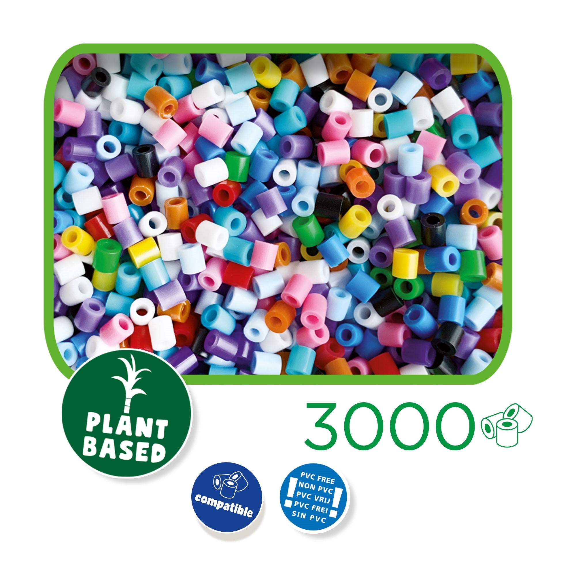 SES Green Beedz - Iron On Beads Mix 3000