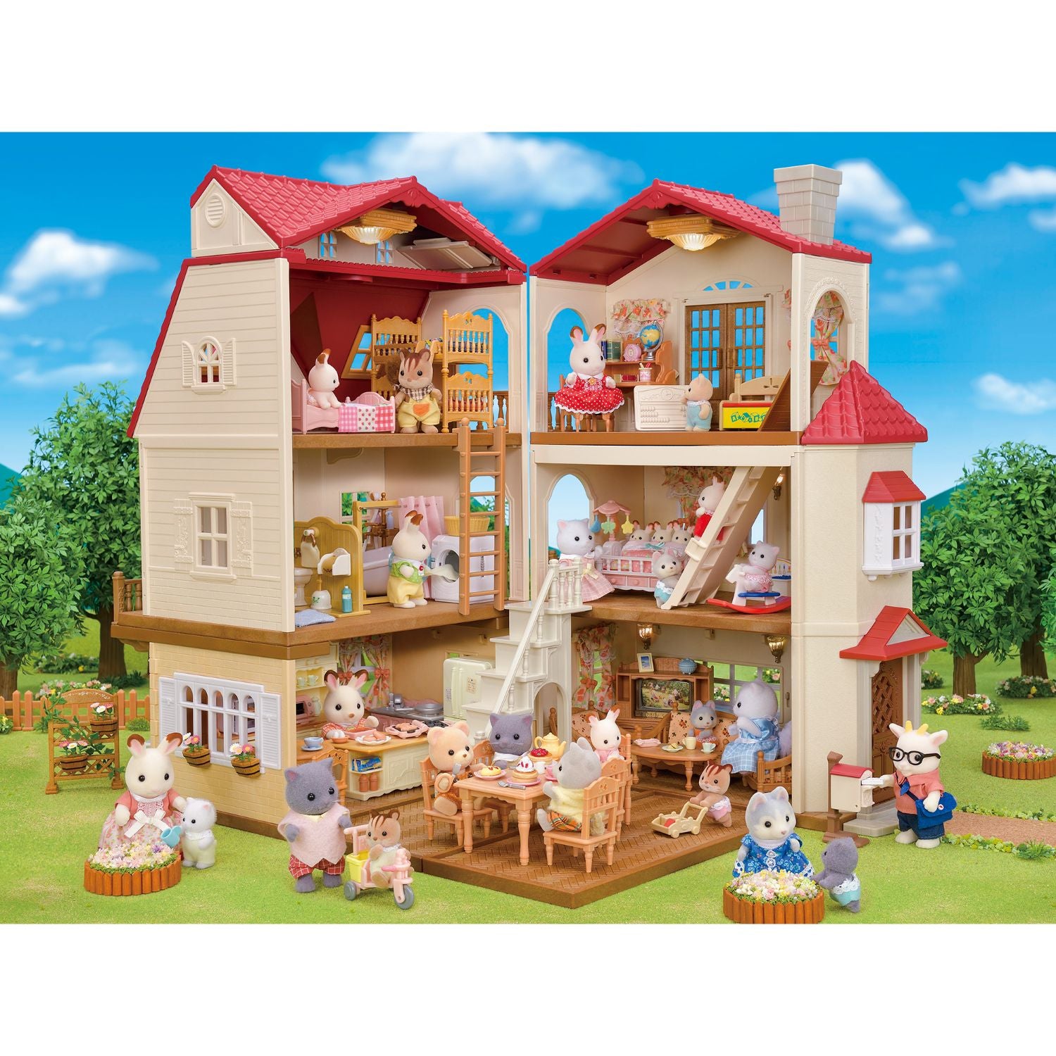 Sylvanian Families Red Roof Home Secret Attic - Toyworld NZ