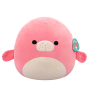 Squishmallows 16 Inch Series 20 Morlai Coral Manatee With White Belly