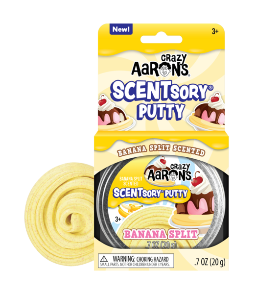 Crazy Aaron's Thinking Putty Banana Split Scentsory
