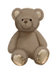Plush Russ Crackle Bears 14 Inch Light Grey