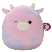 Squishmallows 16 Inch Plush Patty the Winking Pink and Purple Cow