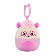 Squishmallows 3.5 Inch Valentines Clip-On Chambless the Pink Opossum