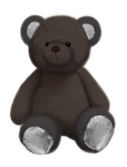 Plush Russ Crackle Bears 14 Inch Dark Grey