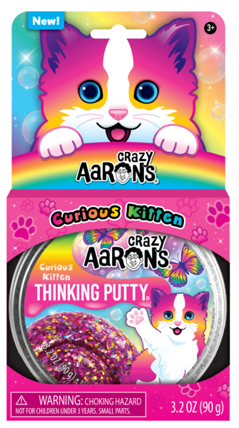 Crazy Aaron's Thinking Putty Putty Pets Curious Kitten Trendsetters