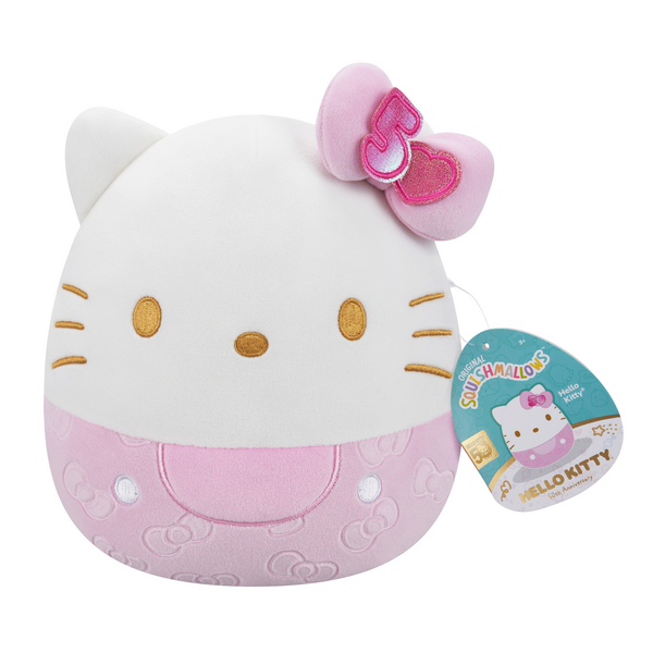 Squishmallows 8 Inch Hello Kitty 50th Anniversary Bows Pink