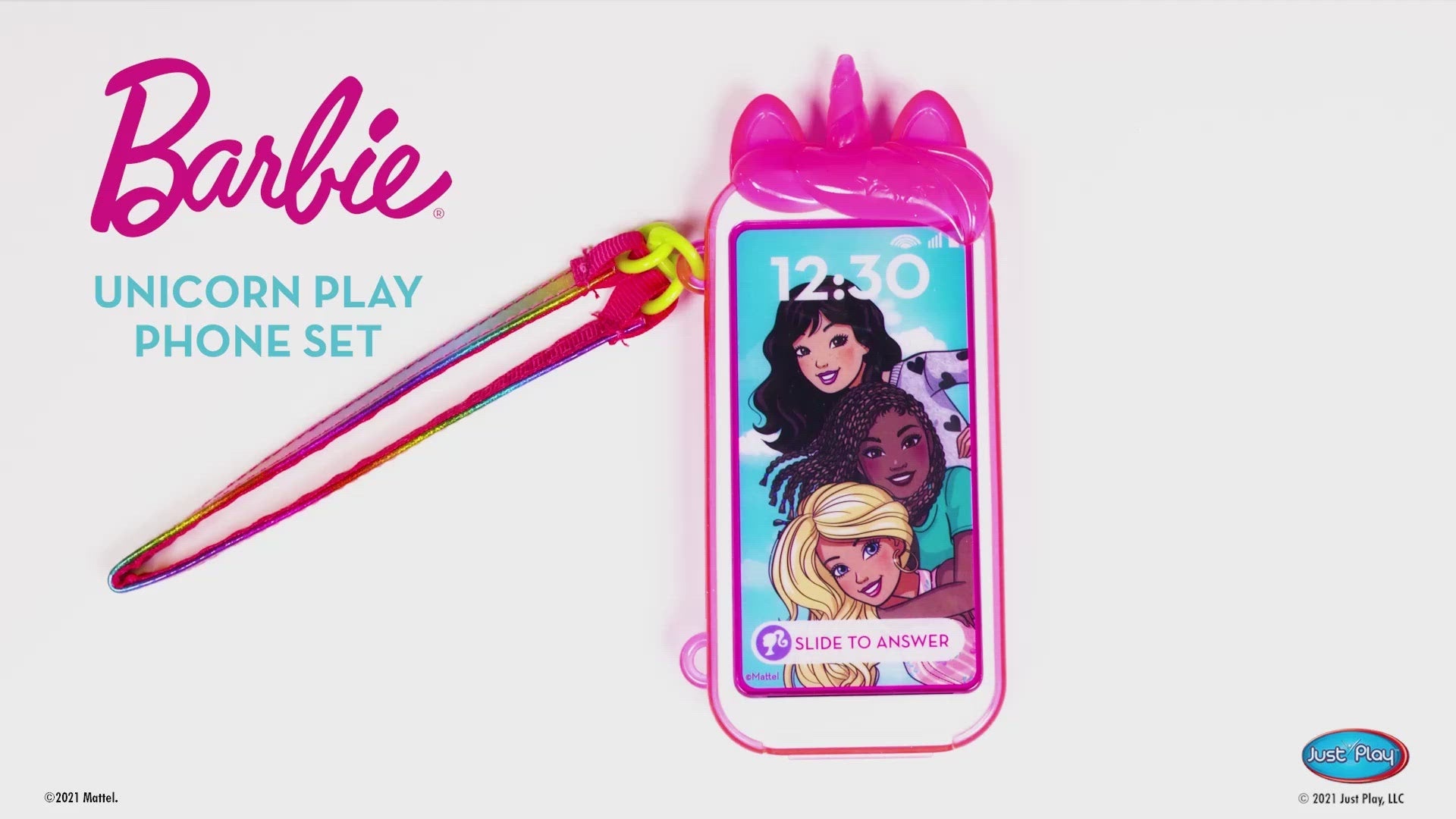 Load video: Barbie Unicorn Play Phone Set