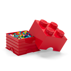 LEGO STORAGE BRICK 4 BRICK RED